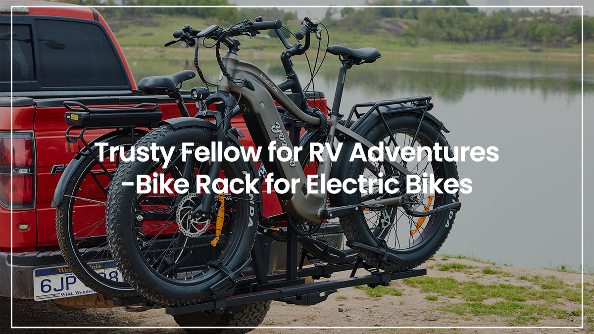Electric bike rack for rv shop