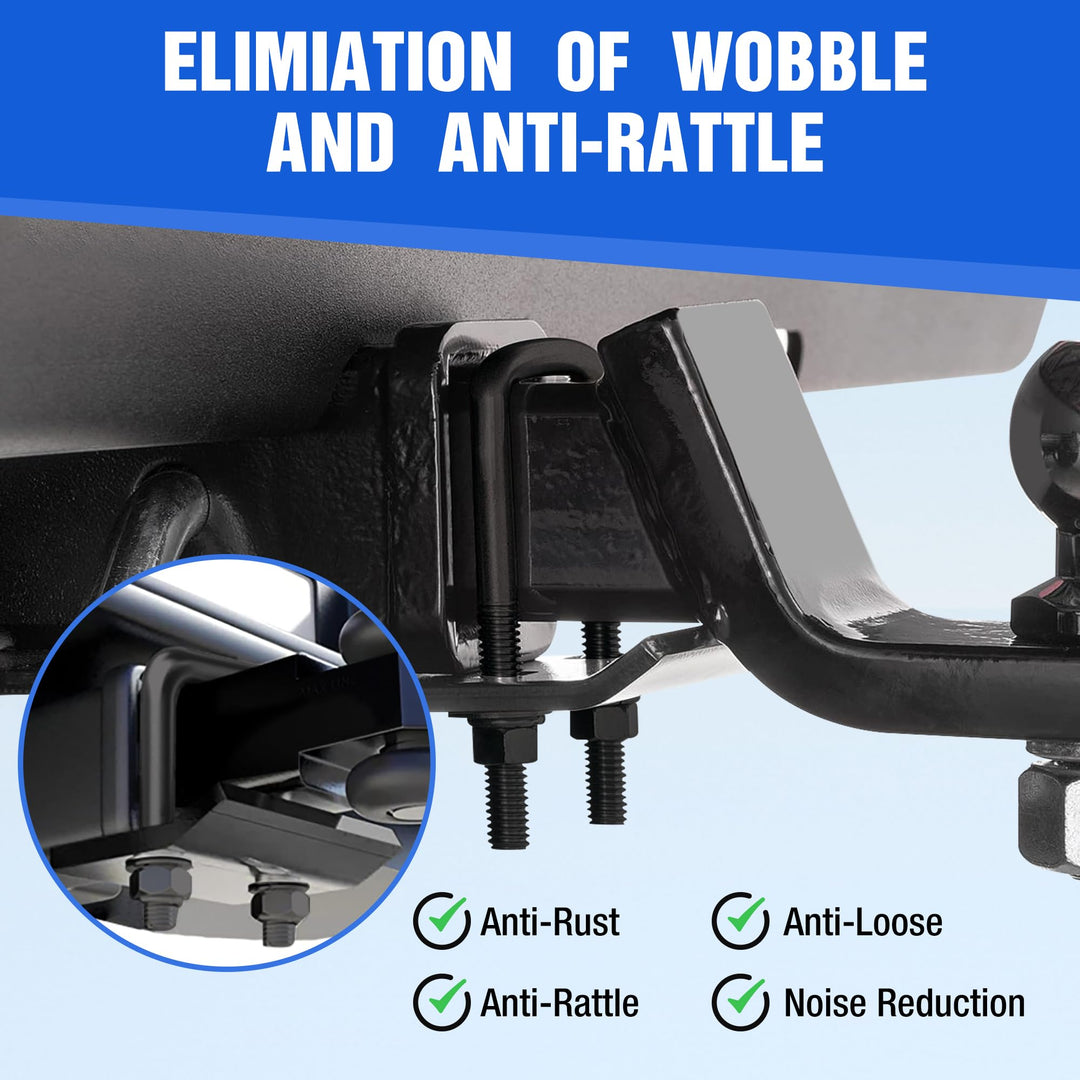 Hitch Tightener for 1.25" and 2" Hitches, Reduce Movement from Hitch Tray Cargo Carrier Bike Rack