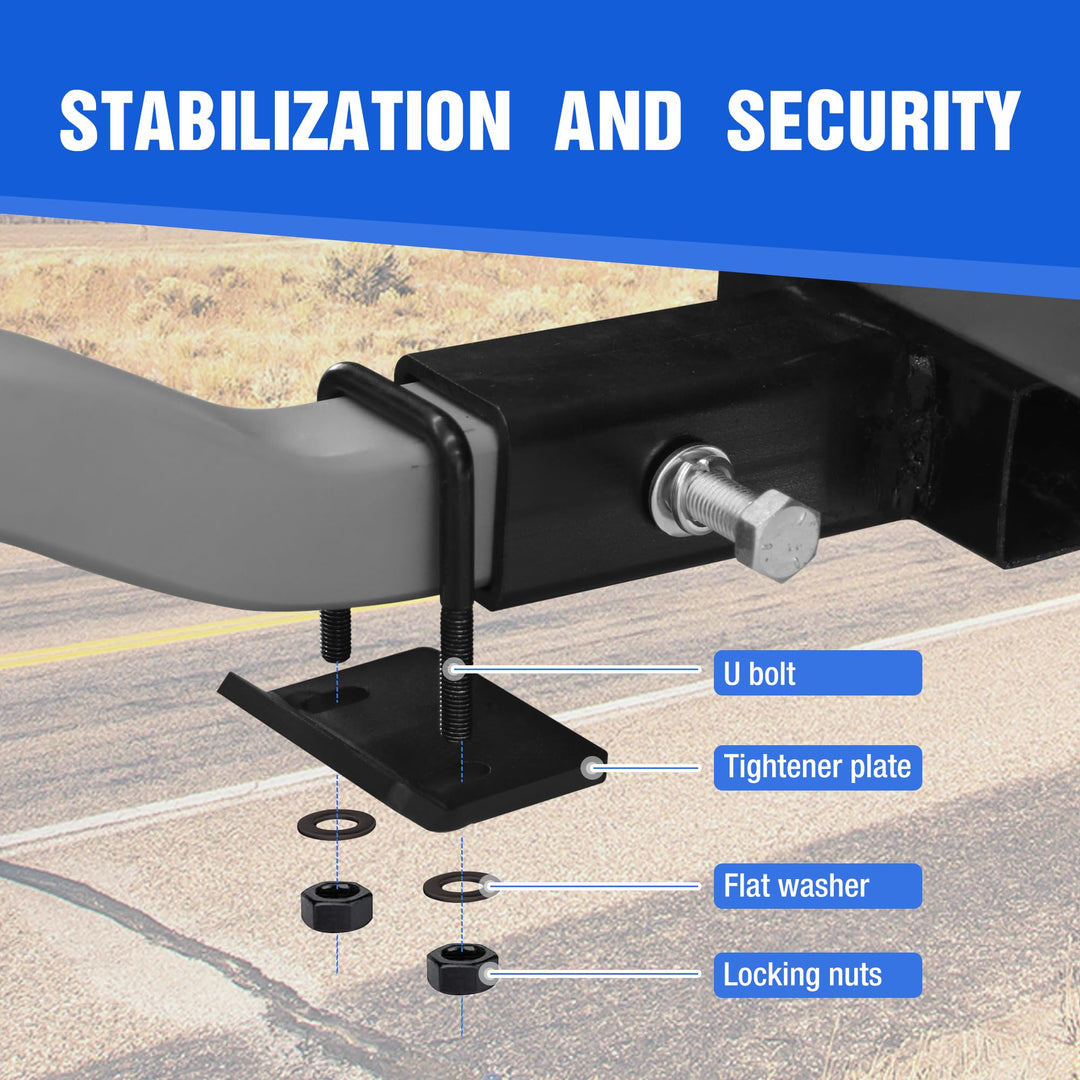 Hitch Tightener for 1.25" and 2" Hitches, Reduce Movement from Hitch Tray Cargo Carrier Bike Rack