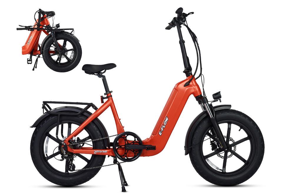 Young Electric Canada E Flow 500W Folding eBike 20 All terrain Fat Tire With 48V20Ah BAFANG Battery