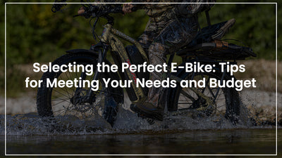 Selecting the Perfect E-Bike: Tips for Meeting Your Needs and Budget