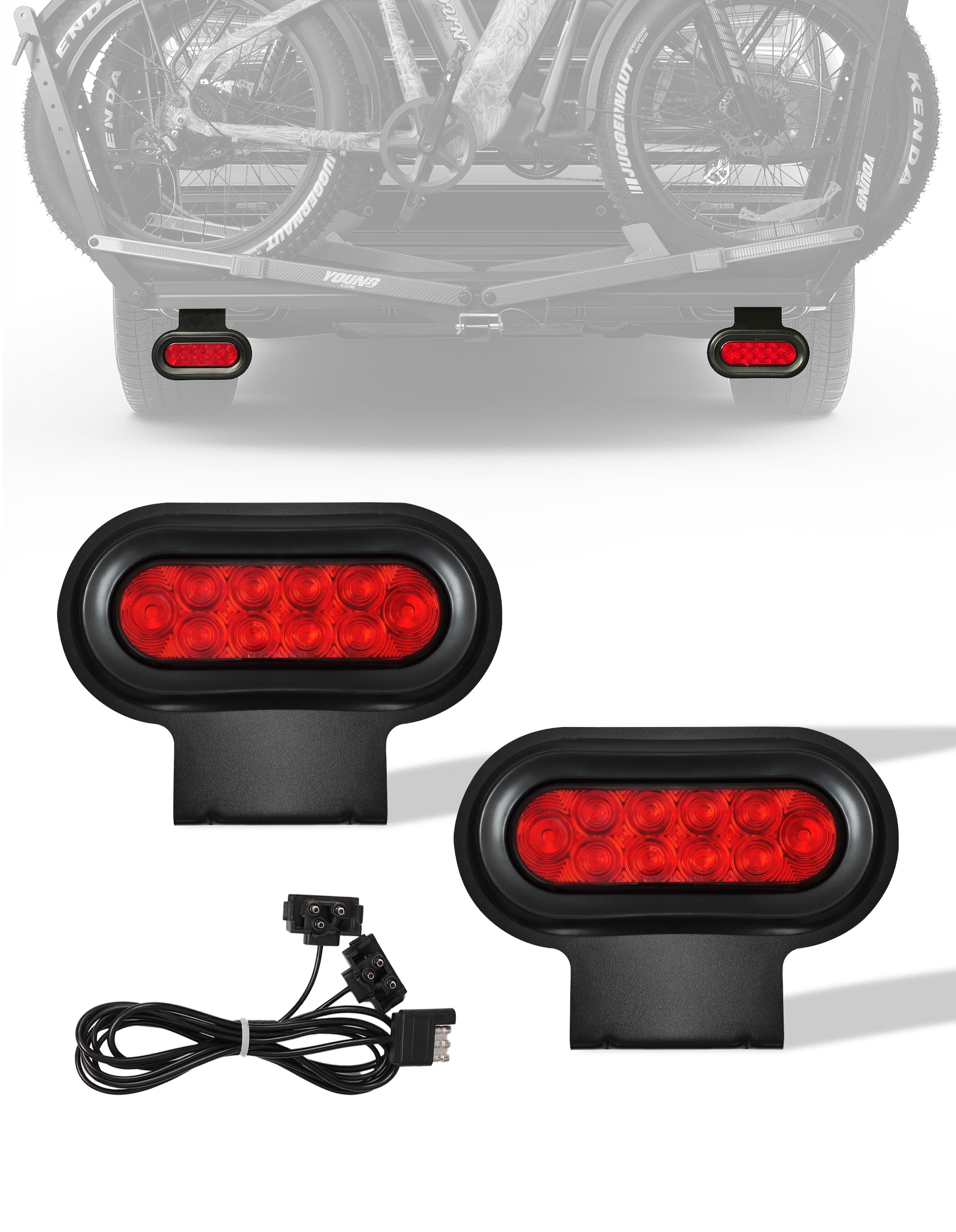 Bike Rack Brake Light Kit (4186 Tire-Hold Rack) – Young Electric