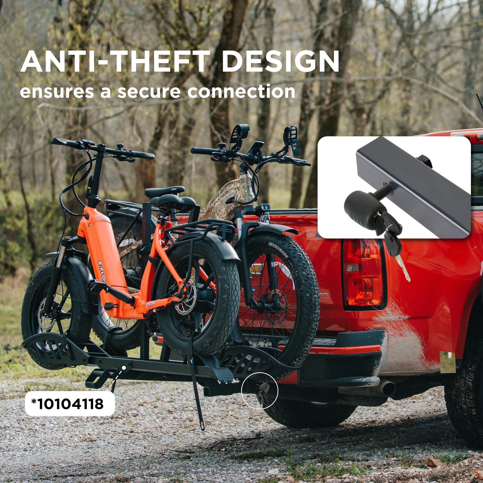 M16 Hitch Receiver Locking Pin for Bike Racks | Anti-Theft Security Lock