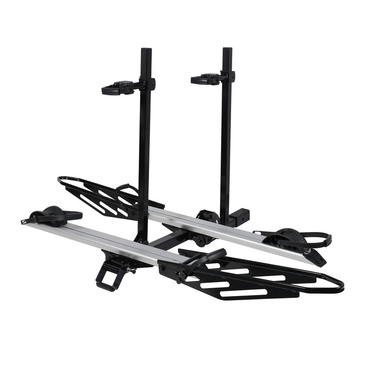 2-Bike E-bike Hitch Rack, EZ-FOLD Fat Tire Electric Bike Carrier, 200 LBS Capacity, Fits 2'' Receiver