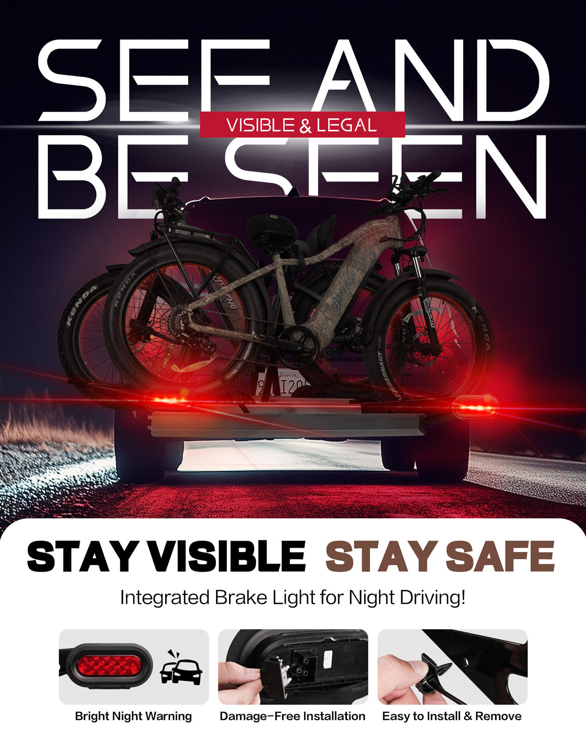 Bike Rack Brake Light Kit