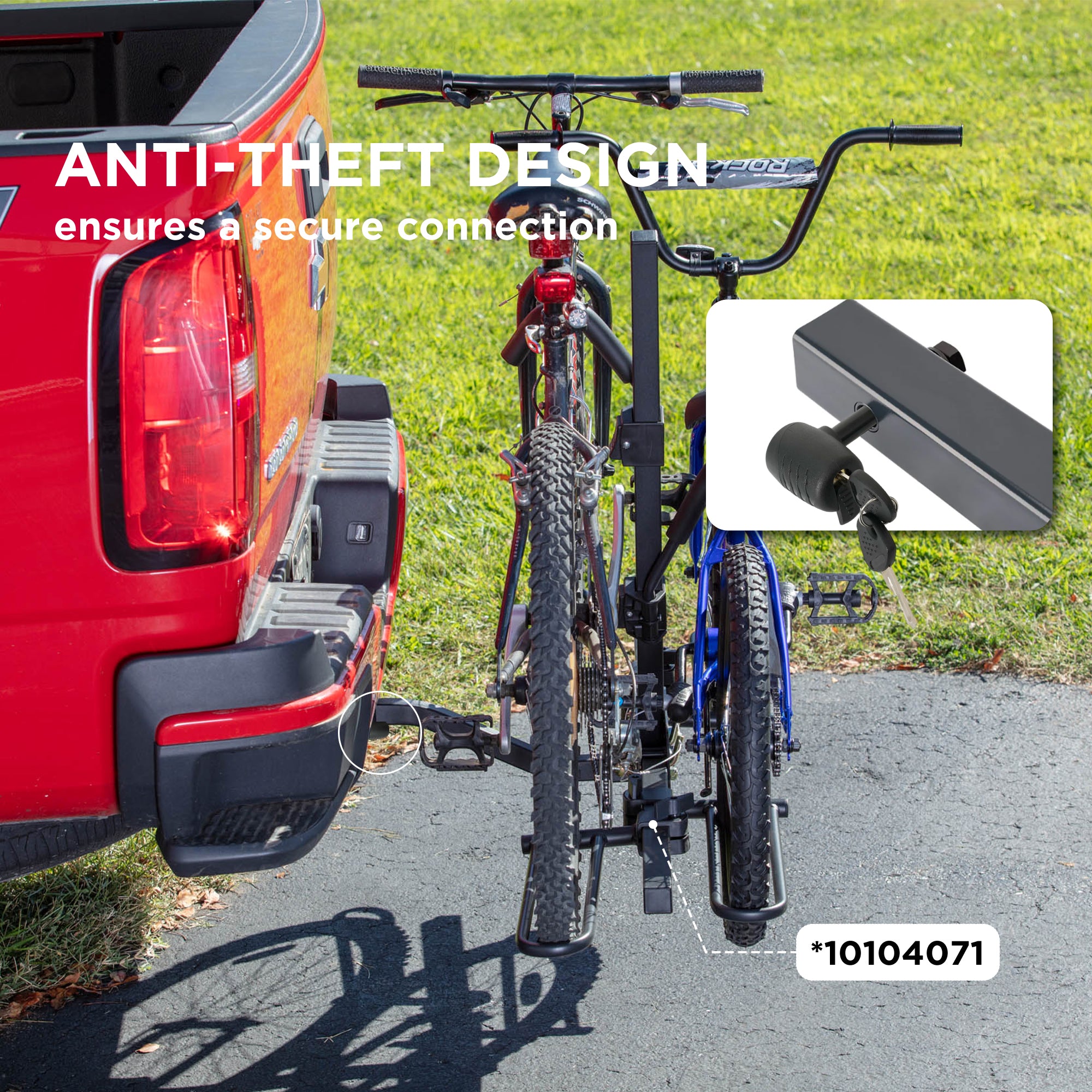 M16 Hitch Receiver Locking Pin for Bike Racks | Anti-Theft Security Lock
