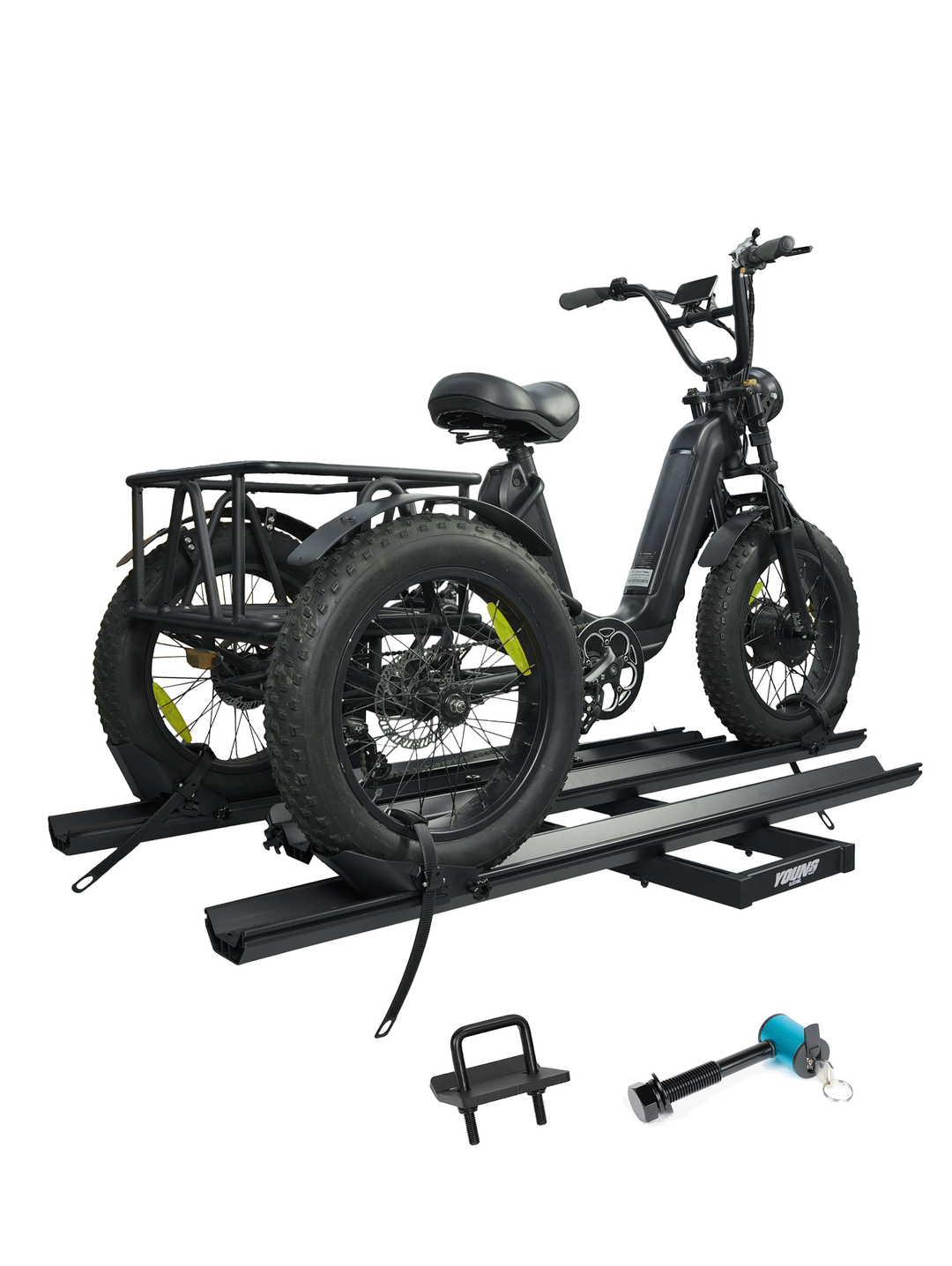 3 wheel bicycle rack Etrike Hitch Rack — 200lbs Capacity, 2" Receiver, Adjustable Carrier for Adult Electric, Fat Tire & Folding Tricycles, Fits Cars, SUVs, Trucks & RVs