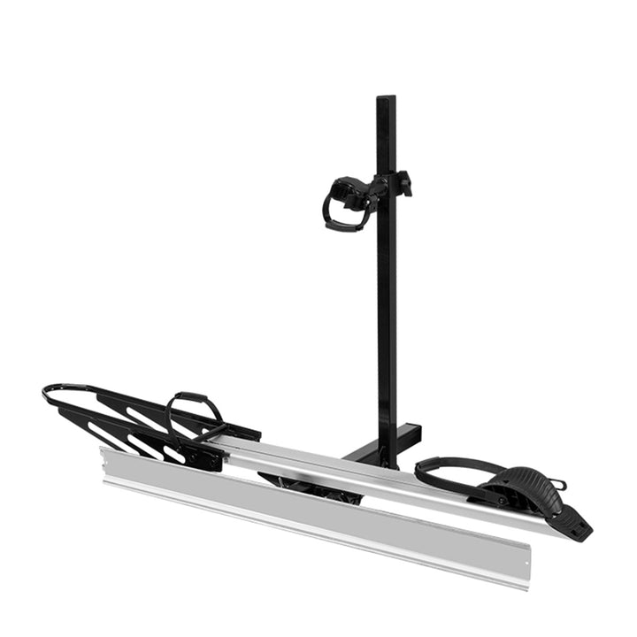 1-Bike Hitch E-bike Rack with Ramp, Lightweight Single Electric Bike Carrier, 100 LBS Capacity, Fits 2'' Receiver