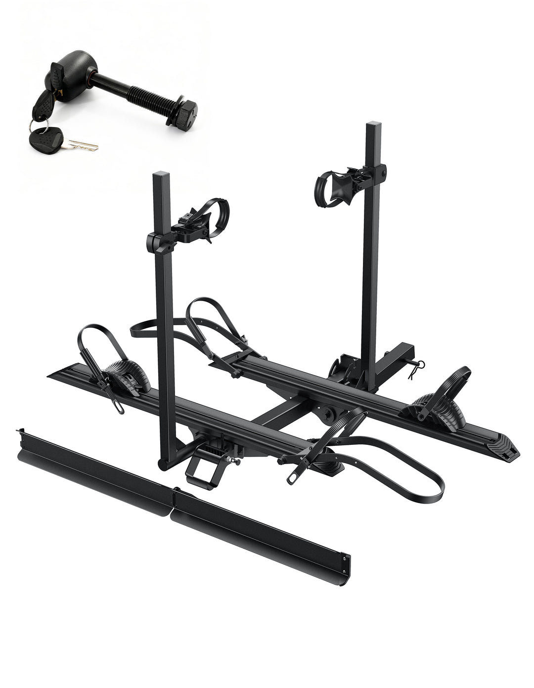 electric bicycle carriers Hitch E-Bike Rack for 2 Bikes When not in use Pender e-bike roof rack lifts