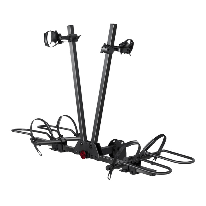2-Bike Hitch Rack, Fat Tire Bike Carrier for Step-Through Bikes, Folding Design, Fits 2'' Receiver, 200 lbs Capacity