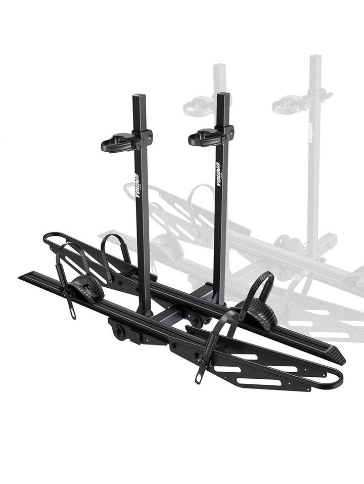 Add-On Bike Rack Extension for 4187 E-Bike Rack, 100 LBS Capacity for 2 Bikes, Fits 5" Fat Tire, Steel-Aluminum Build — NOT a Standalone Rack, Frame Extension Only