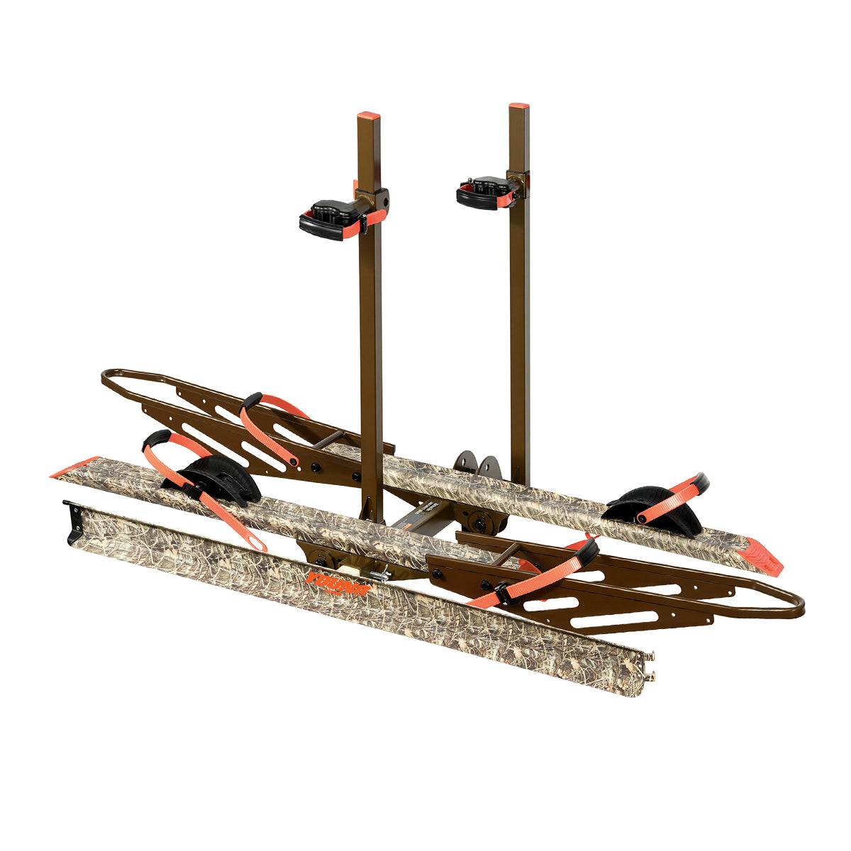 Camo 2-Bike Hitch E-bike Rack with Ramp, Fat Tire Electric Bike Carrier, 200 LBS Capacity, Fits 2'' Receiver