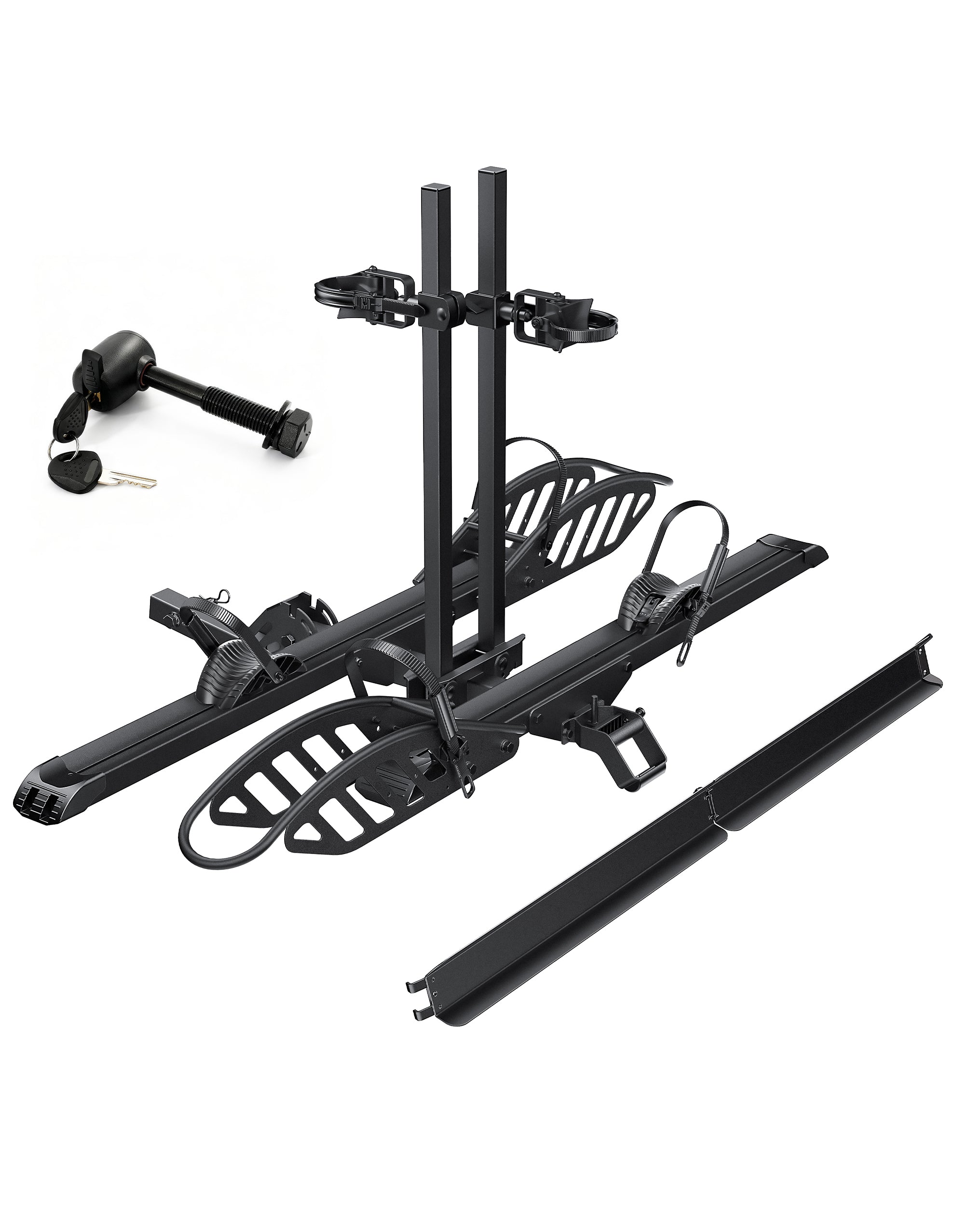 Young Electric 2-Bike Hitch Rack with Lock and Ramp