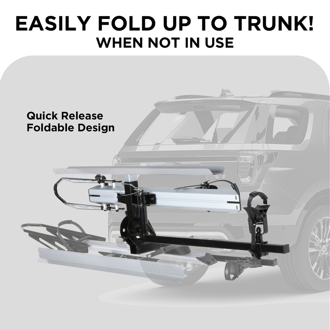 Foldable 1-Bike Hitch E-bike Rack with Ramp, Folding Single Electric B – Young Electric Foldable 1-Bike Hitch E-bike Rack with Ramp, Folding Single Electric B – Young Electric