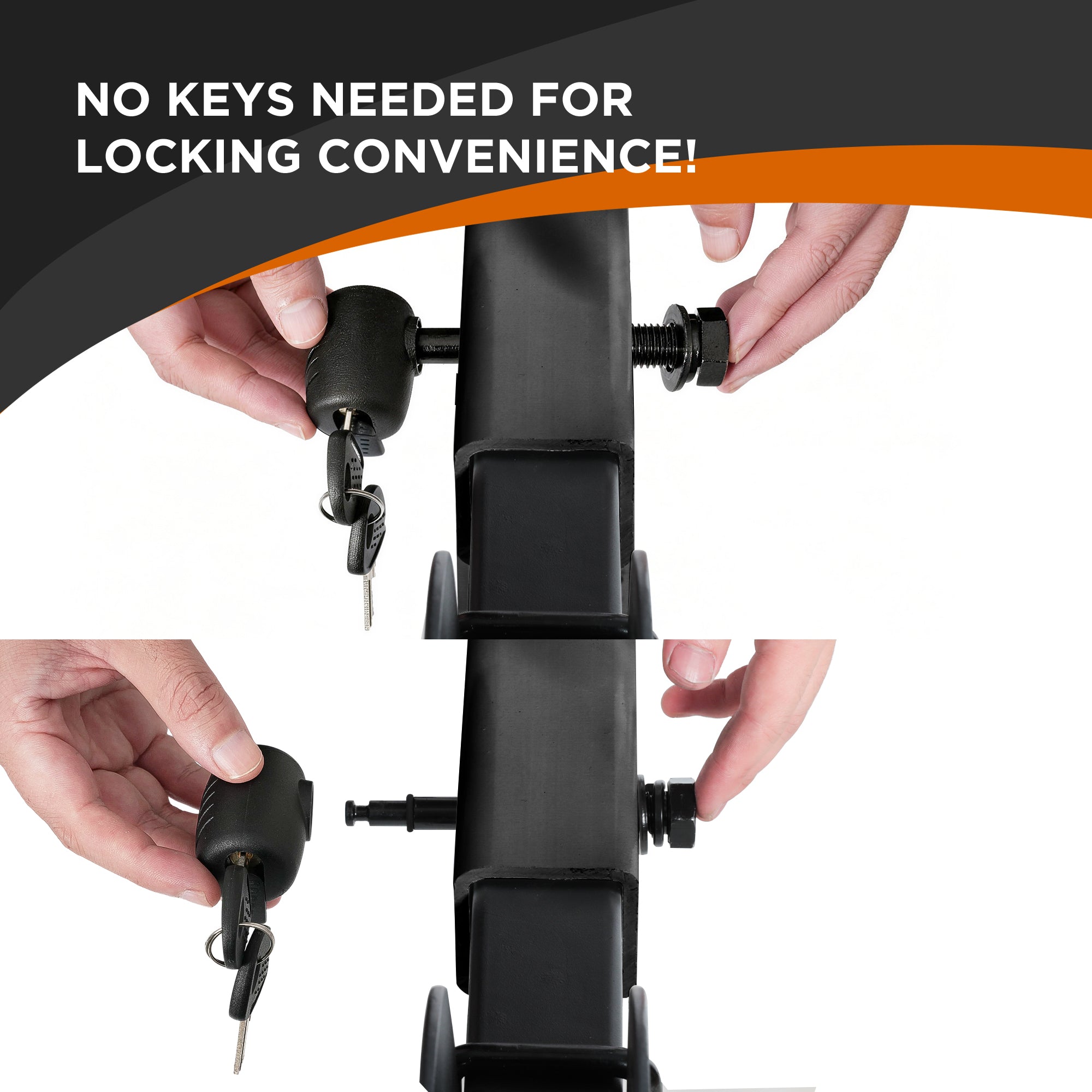 M16 Hitch Receiver Locking Pin for Bike Racks | Anti-Theft Security Lock