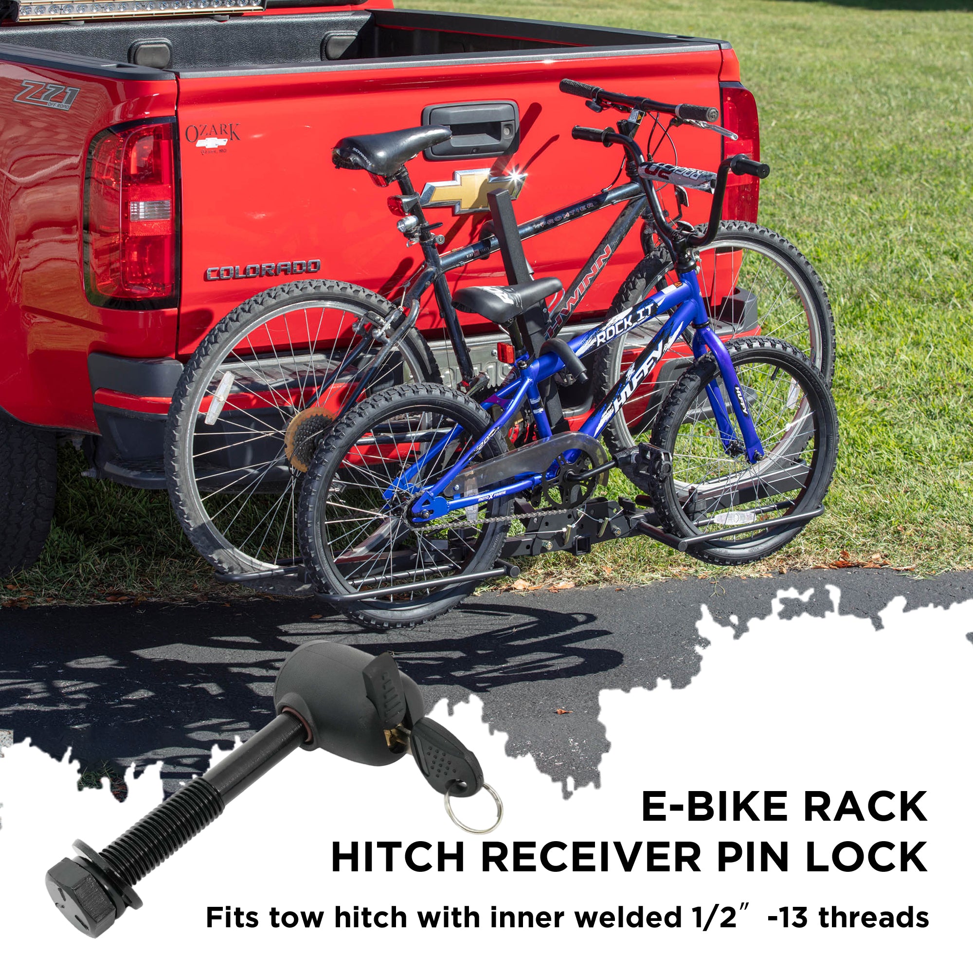 M16 Hitch Receiver Locking Pin for Bike Racks | Anti-Theft Security Lock