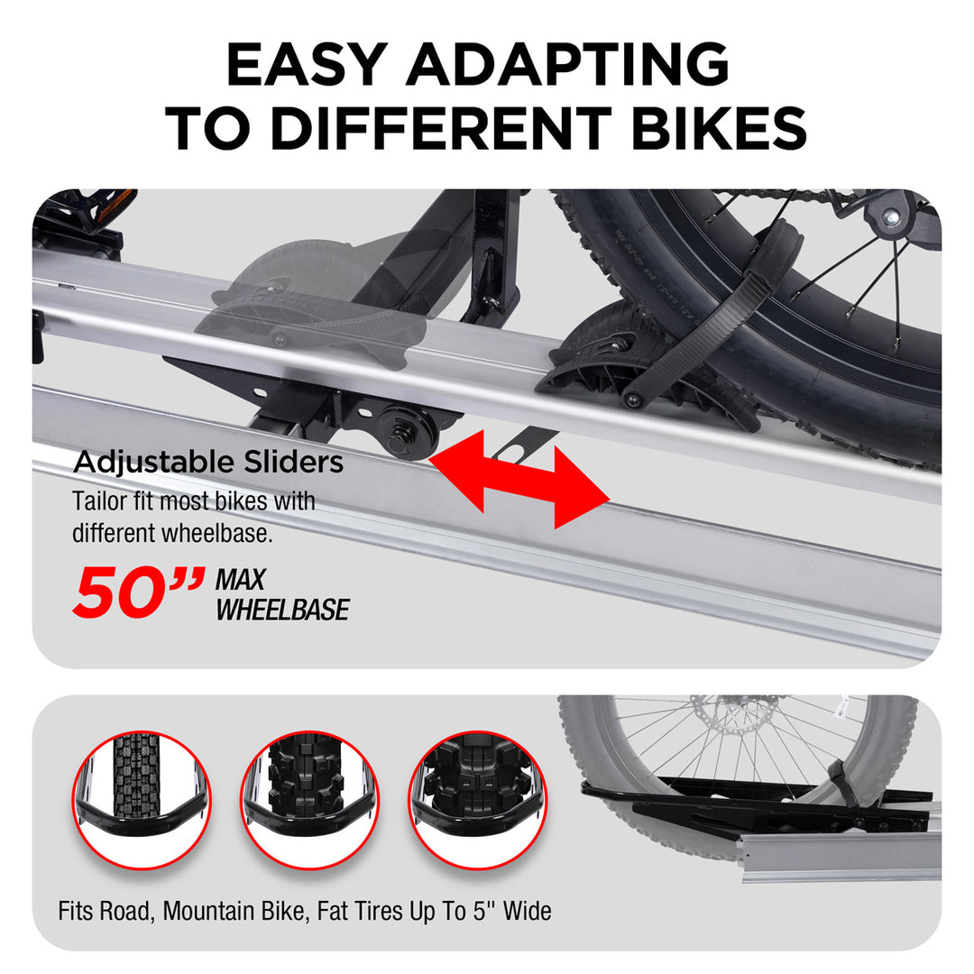 E Bike Rack Ramp Foldable 1-Bike Hitch E-bike Rack with Ramp, Folding Single Electric B ...