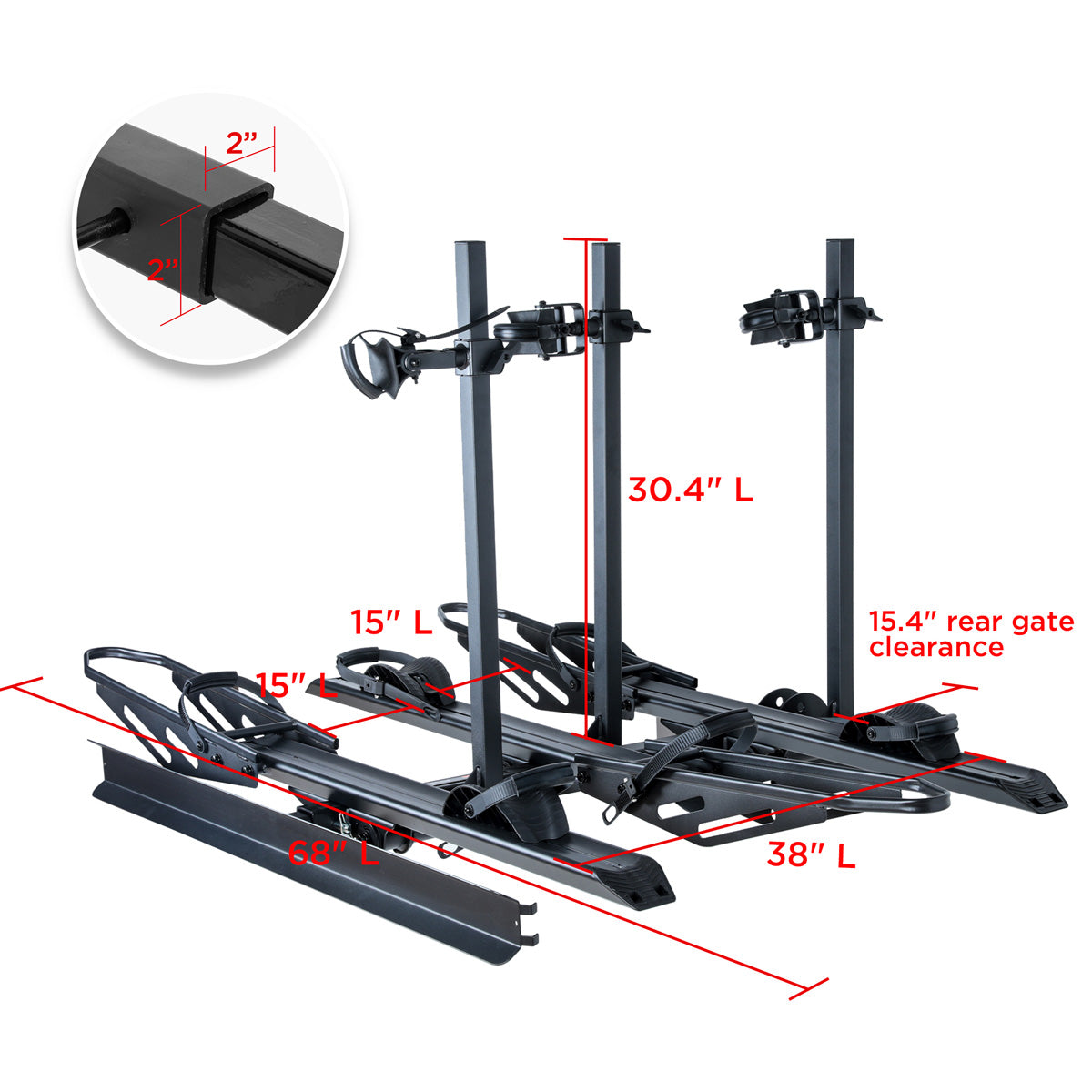 E Bike Rack Ramp 3-Bike Hitch E-bike Rack with Ramp, Fat Tire Electric Bike Carrier, 25 ...