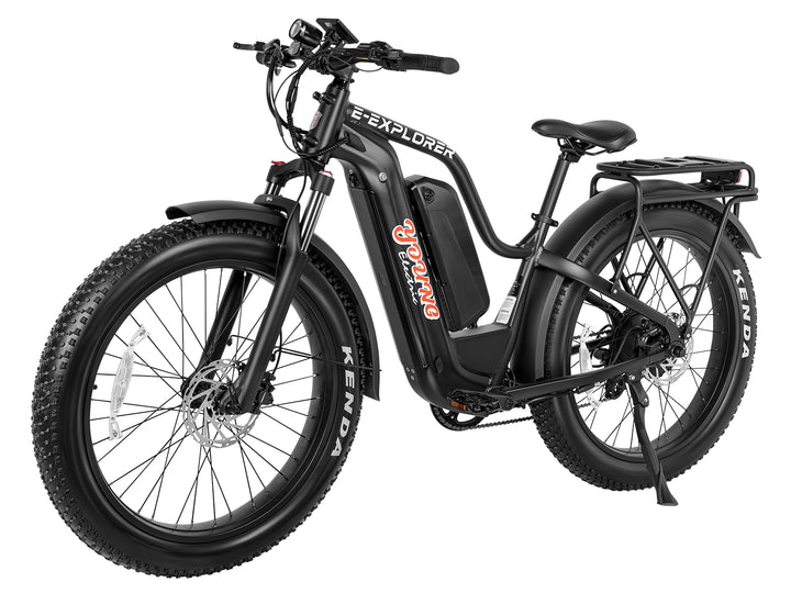 Young Electric E-Explorer 1000W Long Range Electric Hunting Bike | Optional Dual Battery | Up To 28 MPH | 26'' Fat Tire