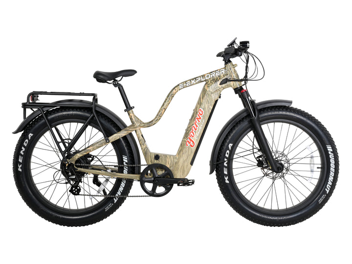 Young Electric E-Explorer 1000W Long Range Electric Hunting Bike | Optional Dual Battery | Up To 28 MPH | 26'' Fat Tire