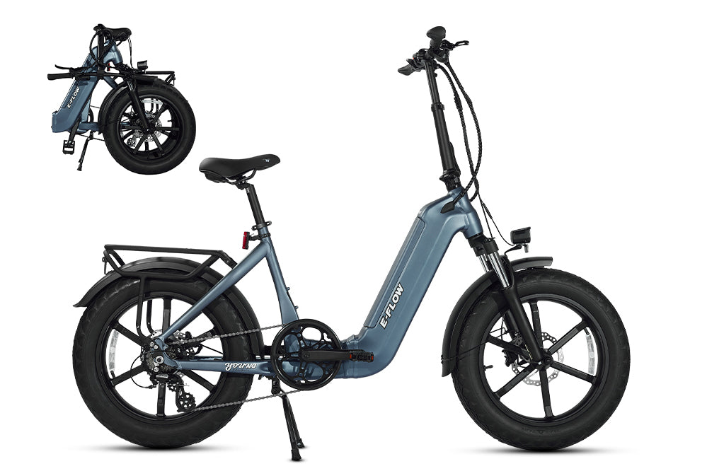 Young Electric Canada | E-Flow 500W Folding eBike | 20'' All-terrain Fat Tire With 48V20Ah BAFANG Battery