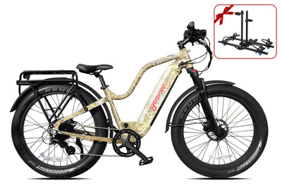 Young Electric E-Explorer 1000W Long Range Electric Hunting Bike | Optional Dual Battery | Up To 28 MPH | 26'' Fat Tire