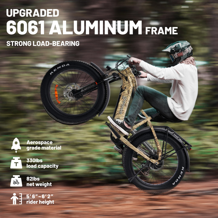 Young Electric E-Scout Pro 750W Long Range Electric Hunting Bike + Single Bike Rack | 960Wh LG Battery | Up to 80 Miles, 28 MPH | 26’’ All-terrain eBike