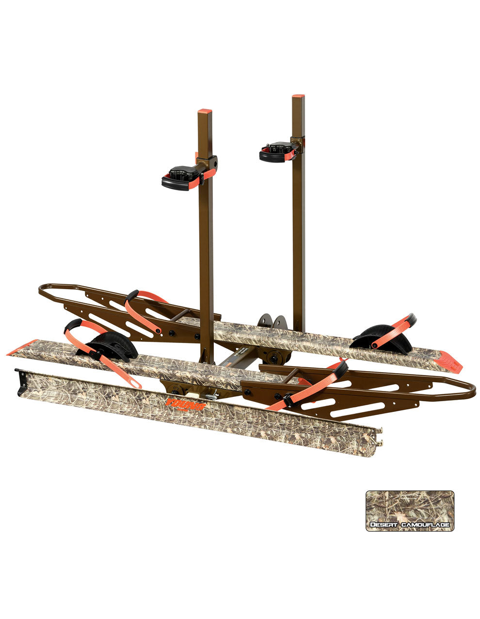 Camo 2-Bike Hitch E-bike Rack with Ramp, Fat Tire Electric Bike Carrier, 200 LBS Capacity, Fits 2'' Receiver