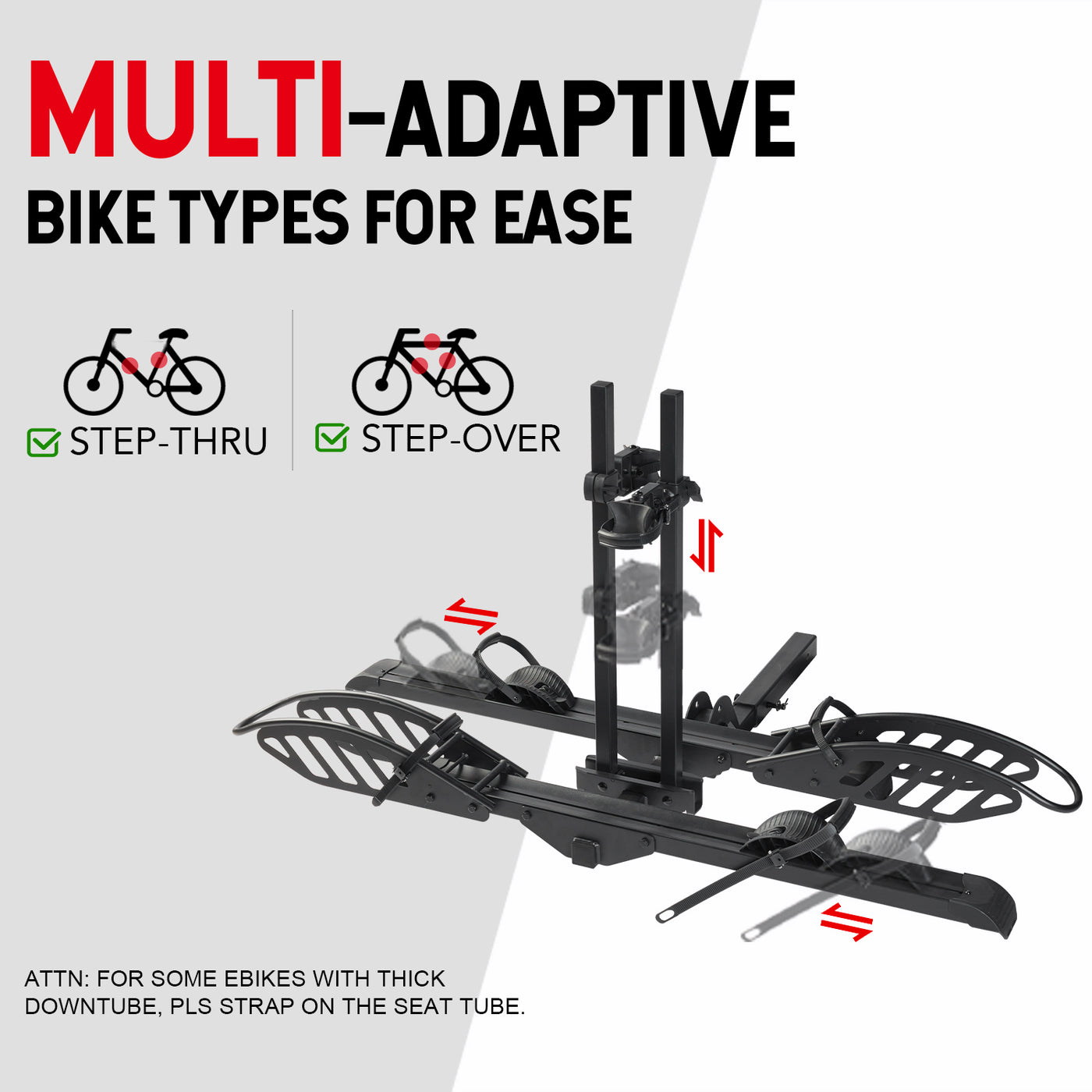 Young Electric MATE Foldable Hitch Bike Rack | 2’’ Receiver, 200 LBS Capacity