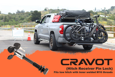 CRAVOT Hitch Receiver Locking Release Pin with M16 Thread, for Bike Rack