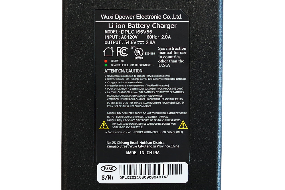 48V 3A Li-ion Battery Charger DPLC165V55
