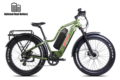 Young Electric E-Explorer 1000W Long Range Electric Hunting Bike | Optional Dual Battery | Up To 28 MPH | 26'' Fat Tire